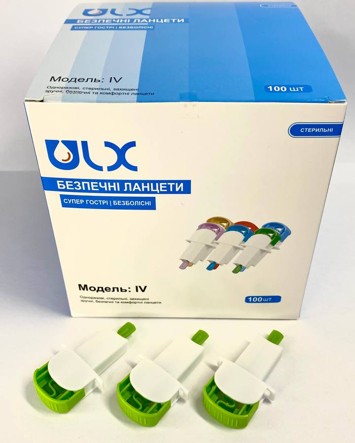 Ланцет безпечний ULX™, Модель IV, 21G, глибина 2.4 мм